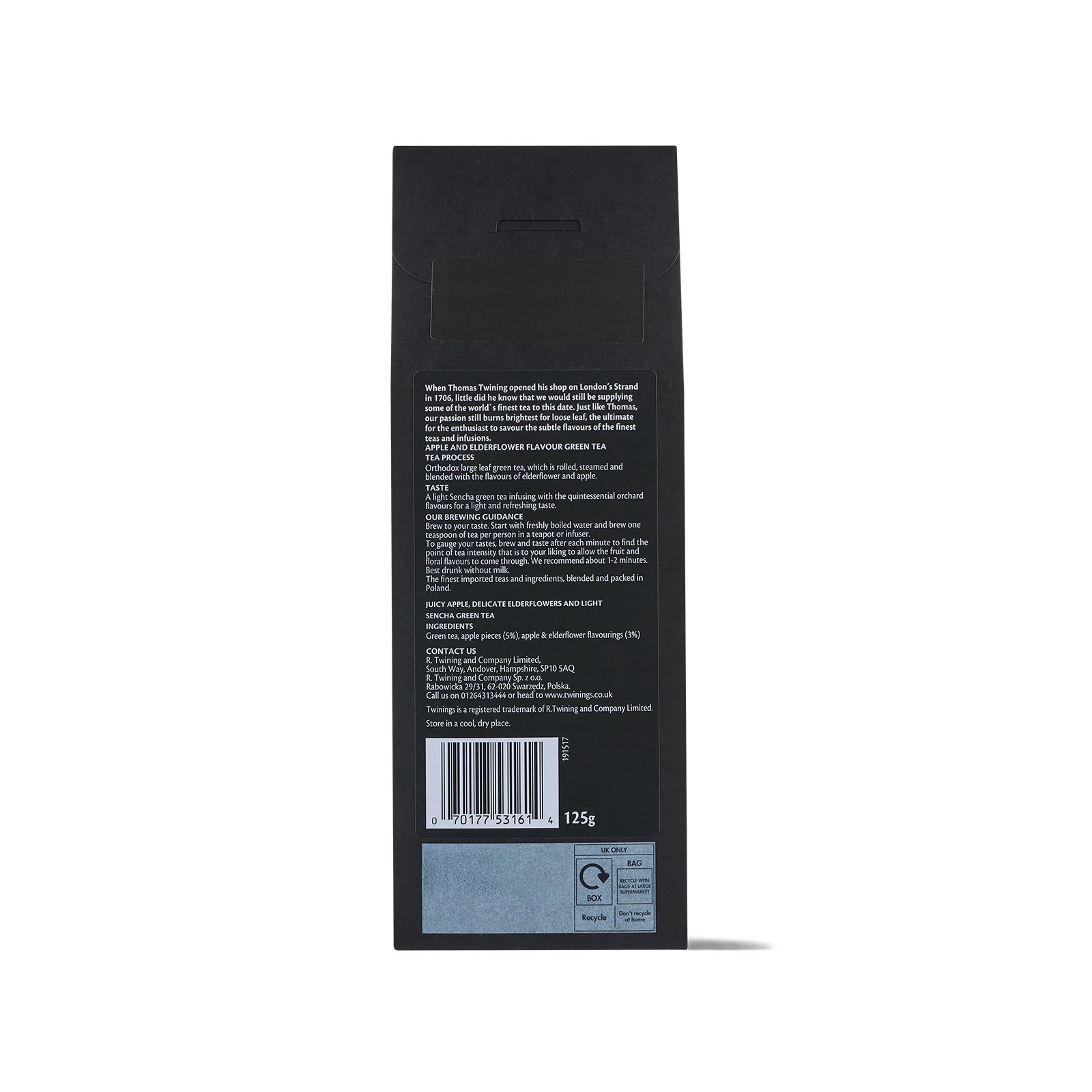 Apple & Elderflower Flavour Green Tea - 125g Loose Leaf Tea - Image 3