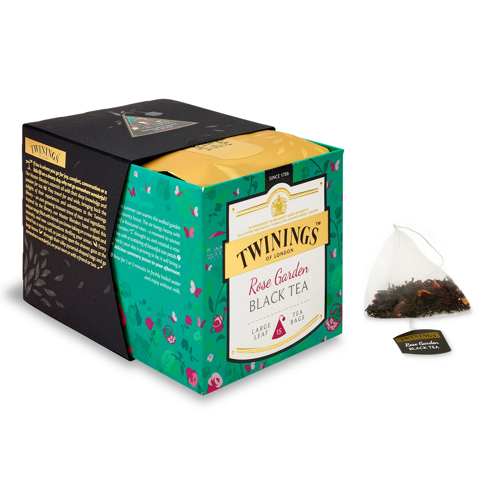 Discovery Collection Rose Garden Black Tea - 15 Pyramid Tea Bags - Image 3