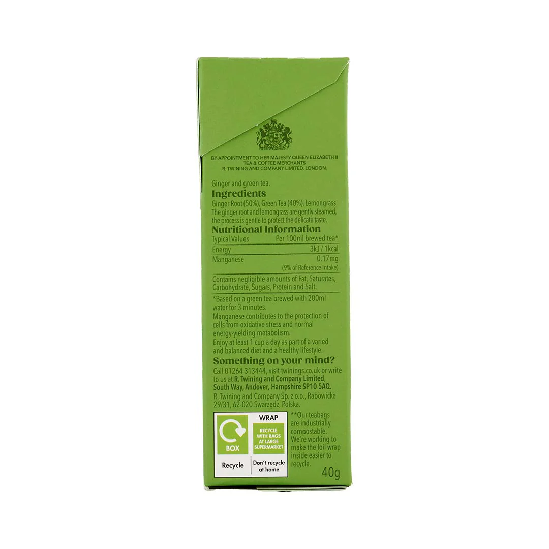 Green Tea & Ginger - 20 Tea Bags - Image 4