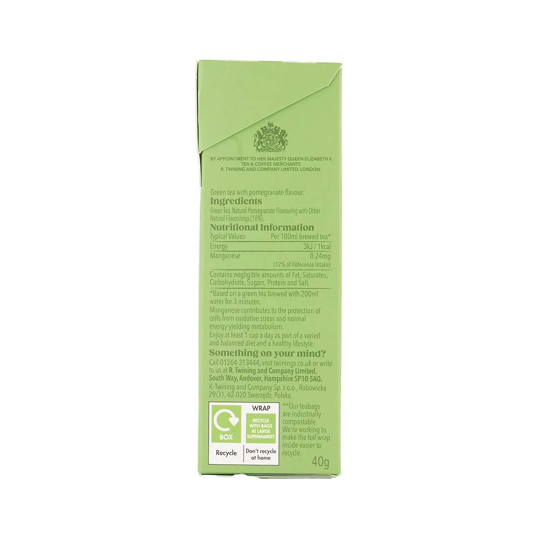 Green Tea & Pomegranate - 20 Tea Bags - Image 4