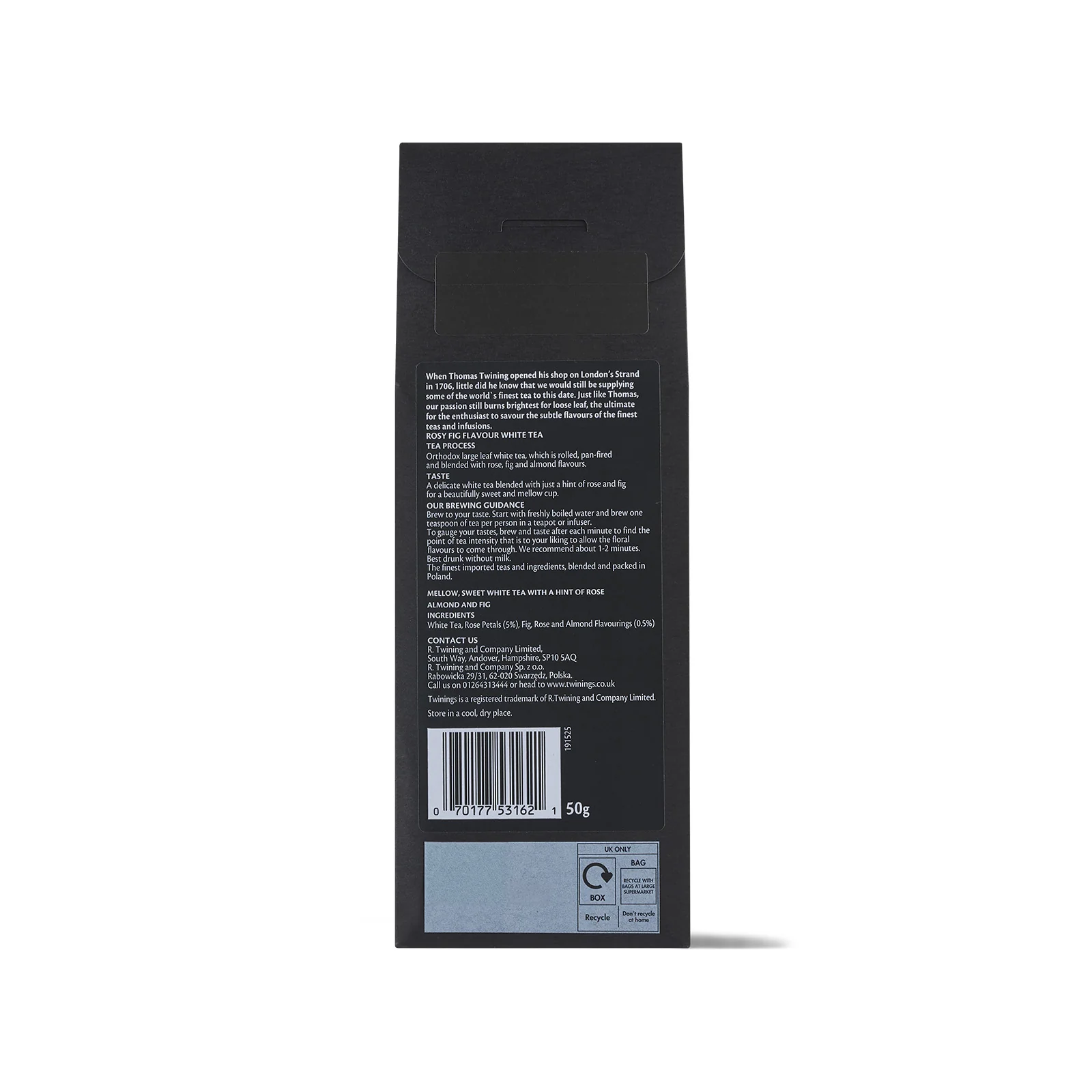 Rosy Fig Flavour White Tea - 50g Loose Leaf Tea - Image 3