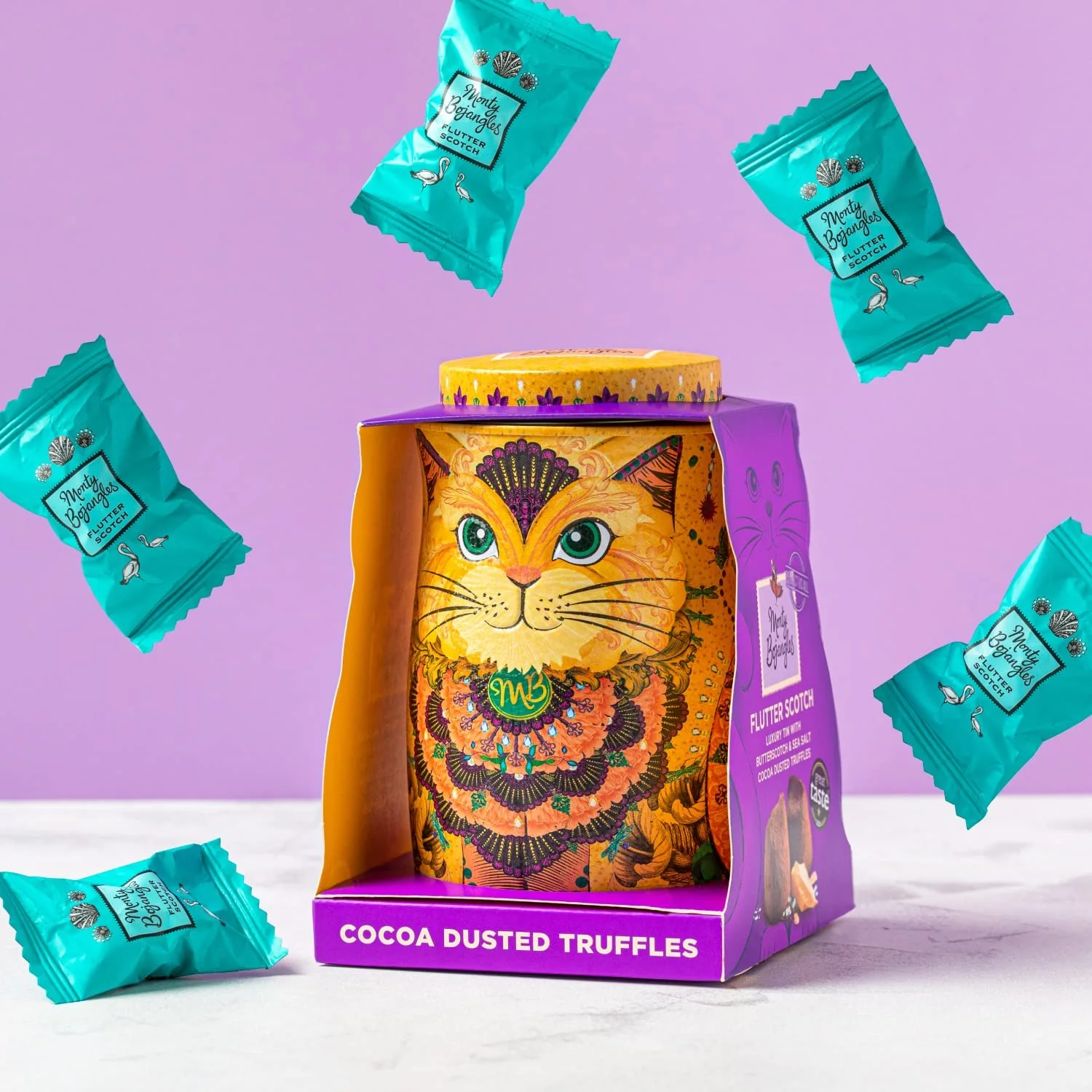 Monty Bojangles Savanna Gold Flutter Scotch Truffles Cat Tin - Image 3