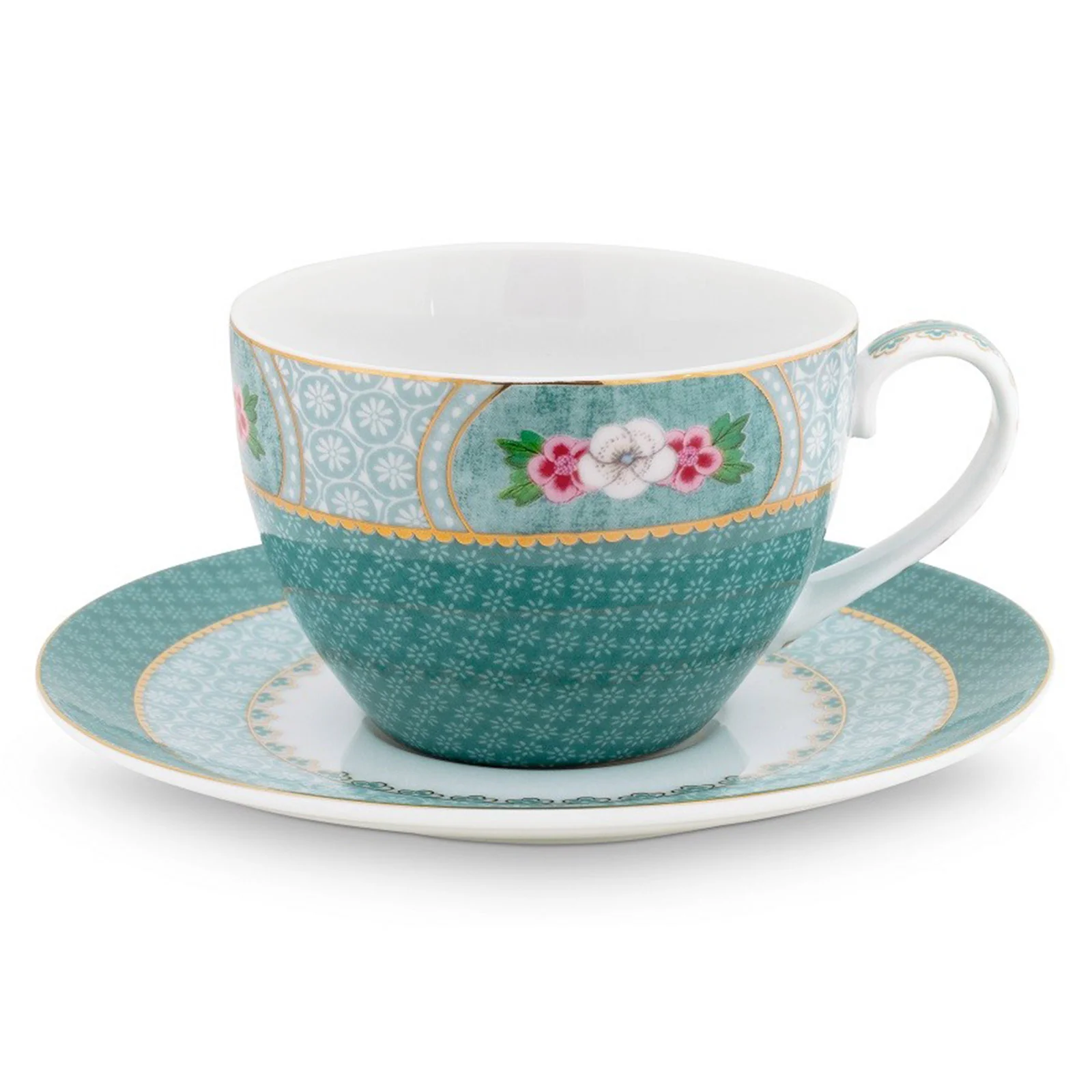 Pip Studio Blushing Birds Cup & Saucer - Blue