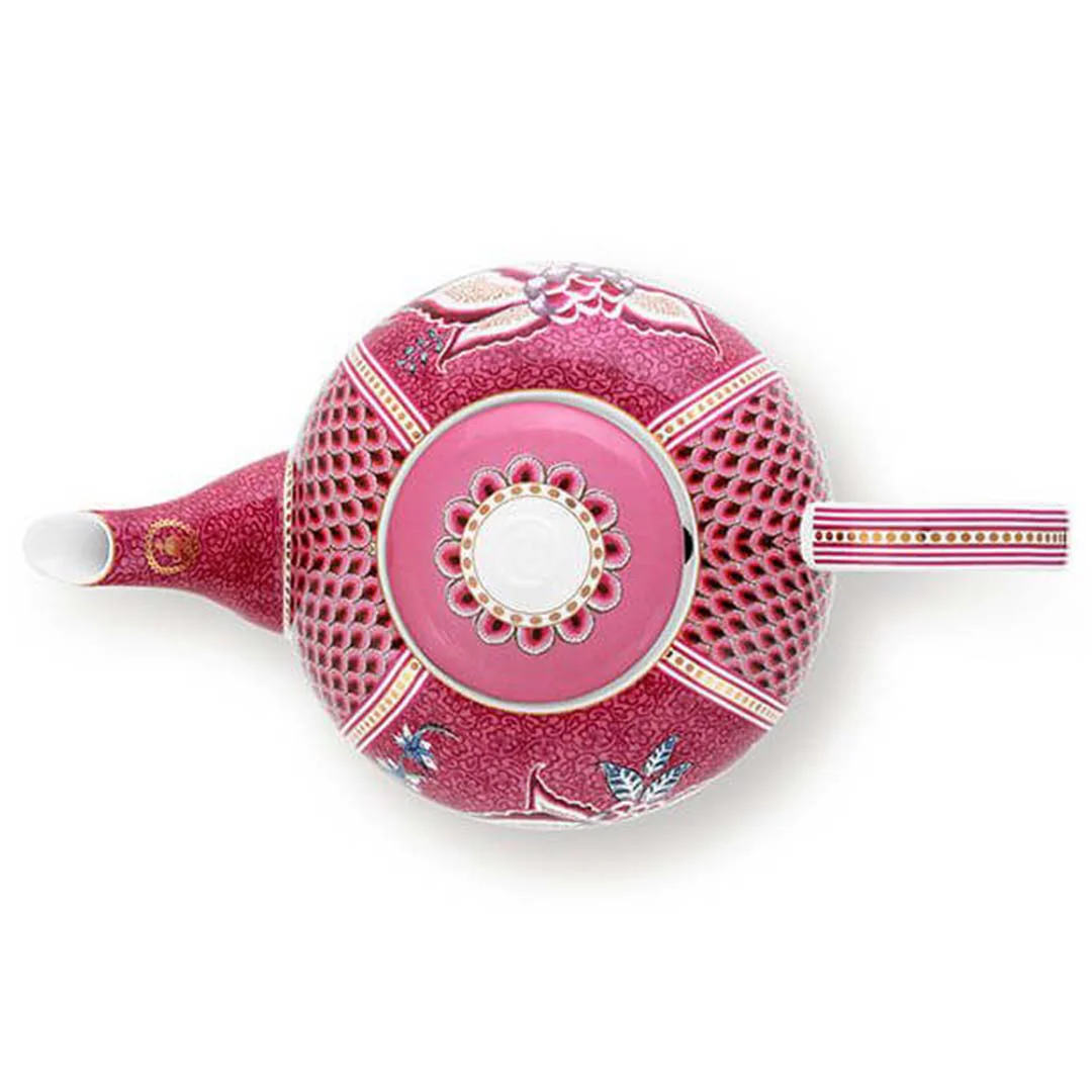 Pip Studio Flower Festival Large 1.6L Teapot - Pink - Image 3