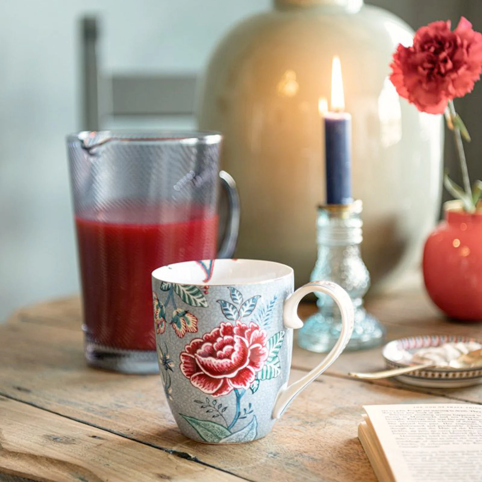 Pip Studio Flower Festival Mug - Light Blue - Image 3