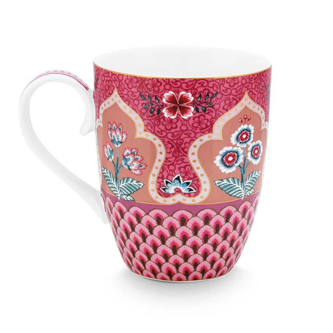 Pip Studio Flower Festival Scallop Deco Mug - Pink - Image 2