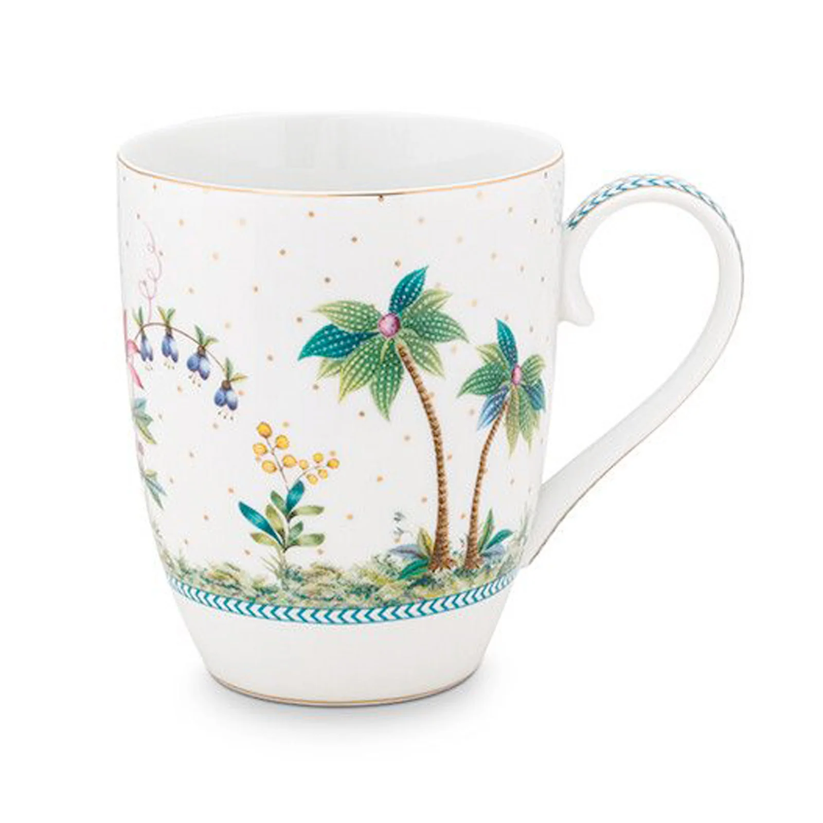 Pip Studio Jolie Dots Set of 2 Mugs - White & Gold - Image 2