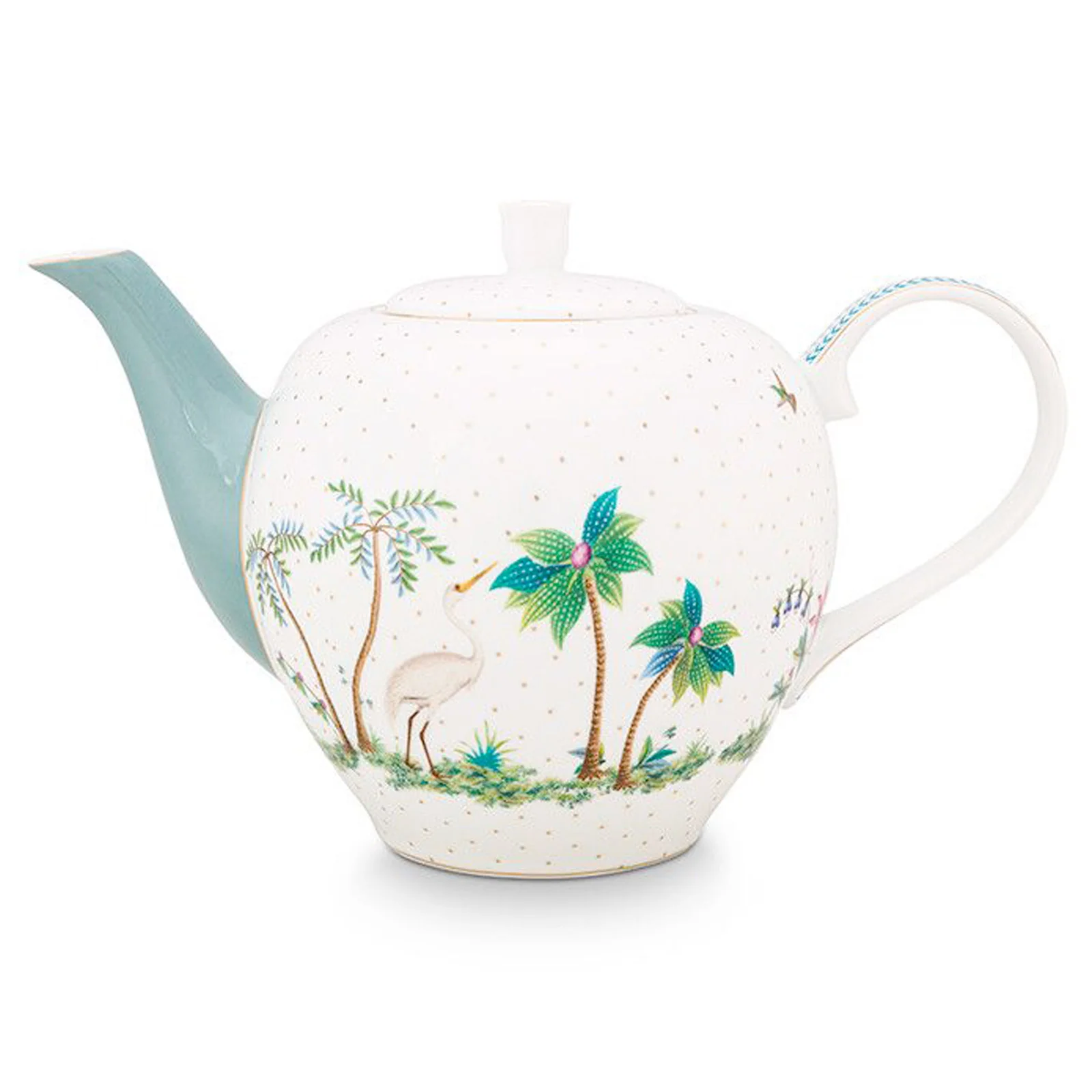 Pip Studio Jolie Dots Large 1.6L Teapot - White & Gold