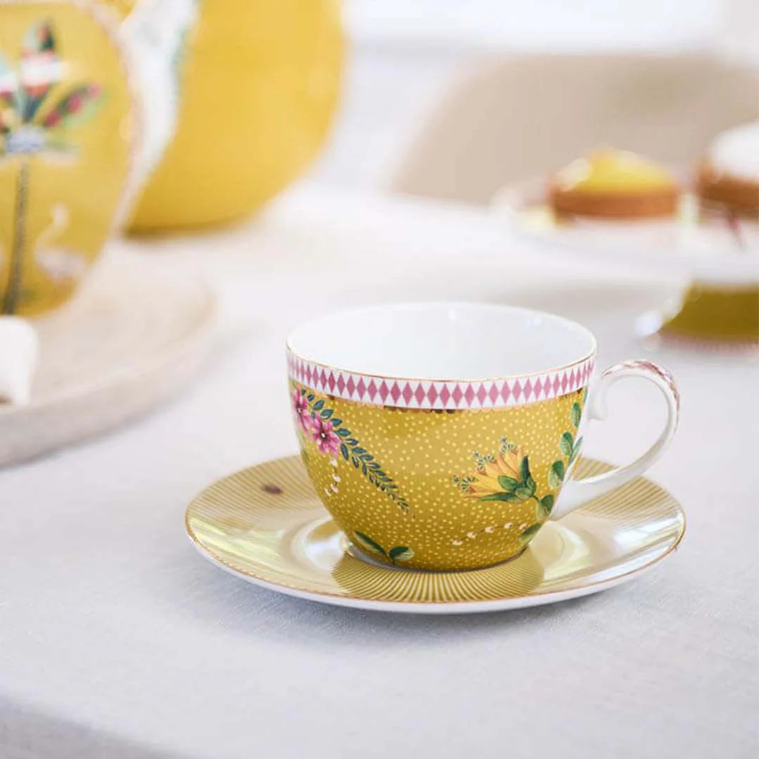 Pip Studio La Majorelle Cup & Saucer - Yellow - Image 4