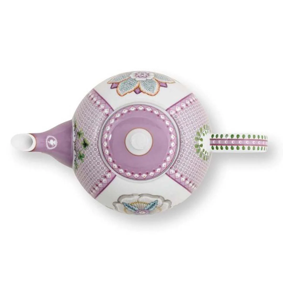 Pip Studio Lily & Lotus Tiles 1.6L Teapot - Lilac - Image 2