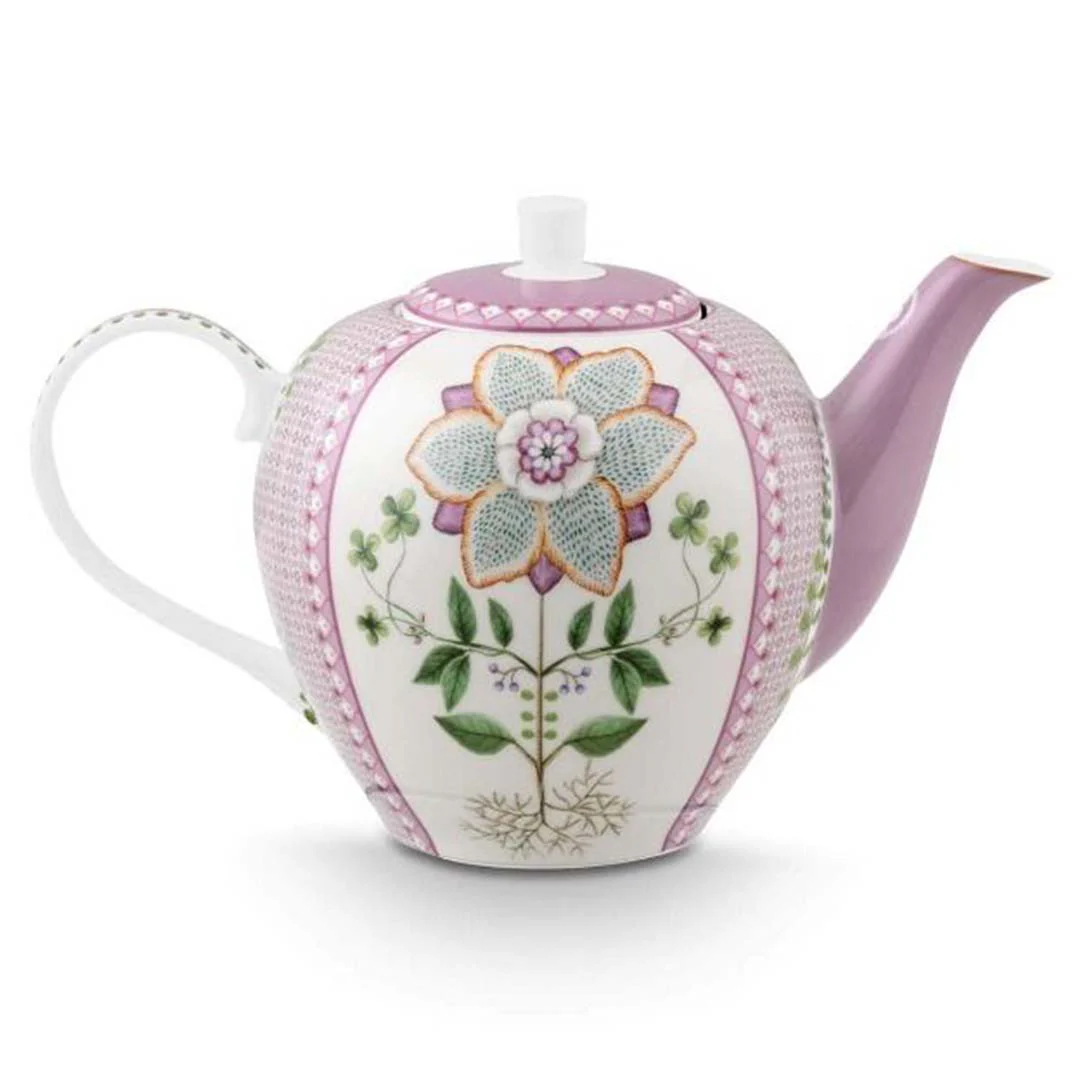 Pip Studio Lily & Lotus Tiles 1.6L Teapot - Lilac - Image 3