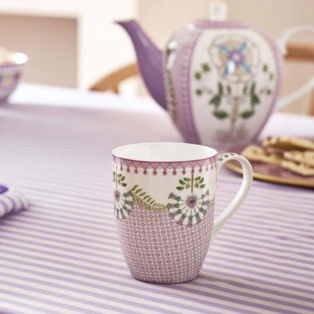 Pip Studio Lily & Lotus Tiles Mug - Lilac - Image 4
