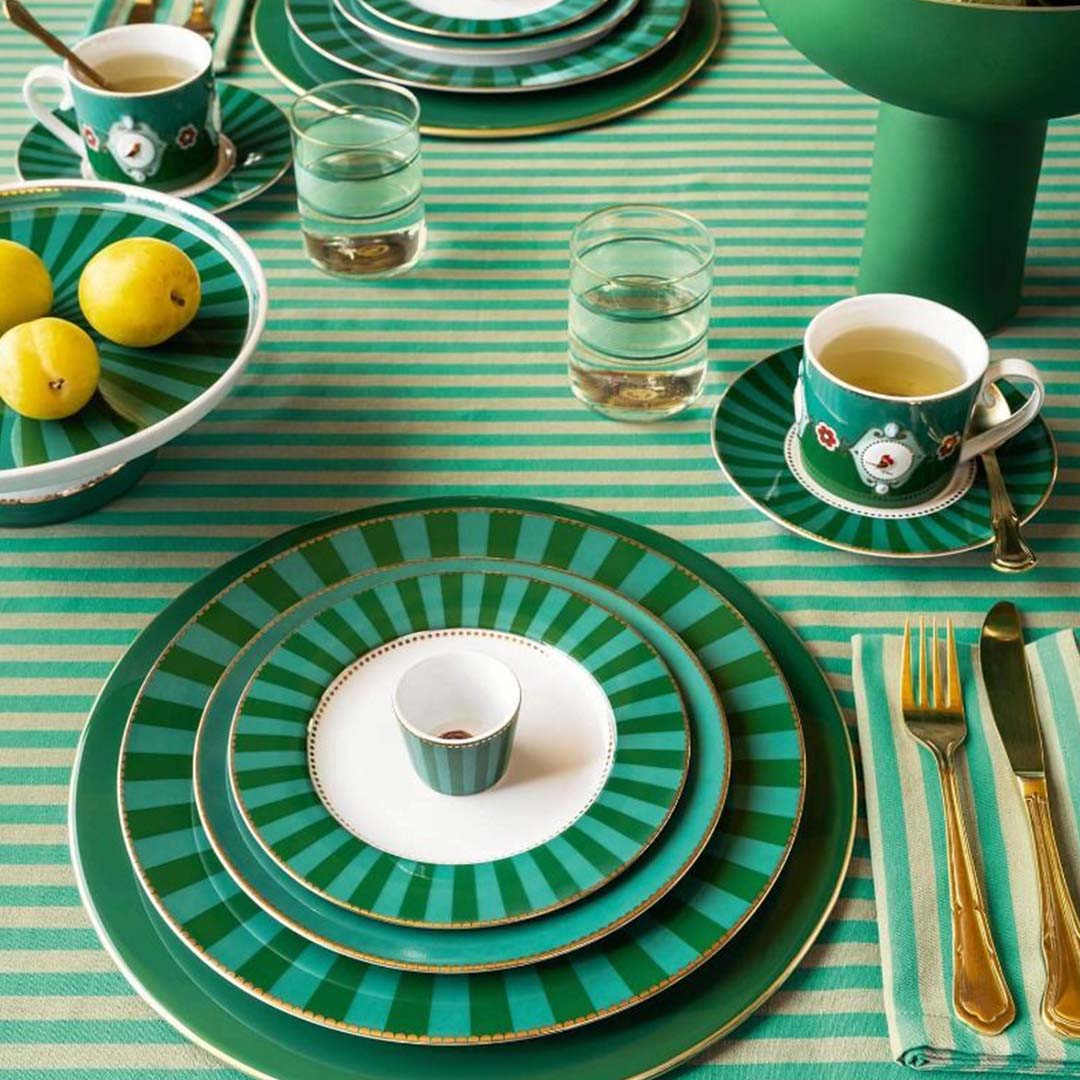 Pip Studio Love Birds Medallion Cup & Saucer - Emerald Green - Image 4