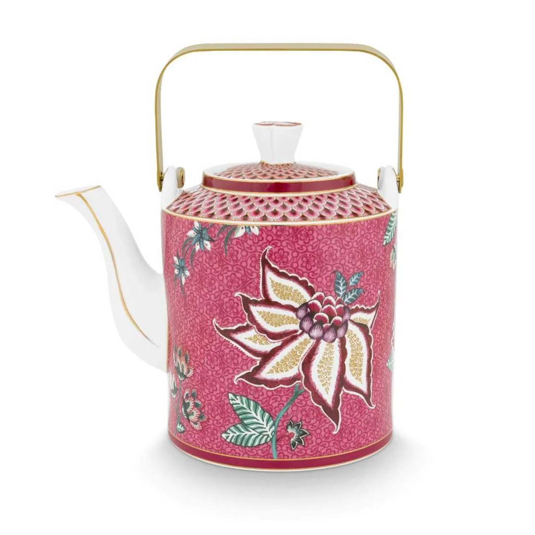 Pip Studio Oriental Flower Festival 1L Teapot - Pink - Image 2