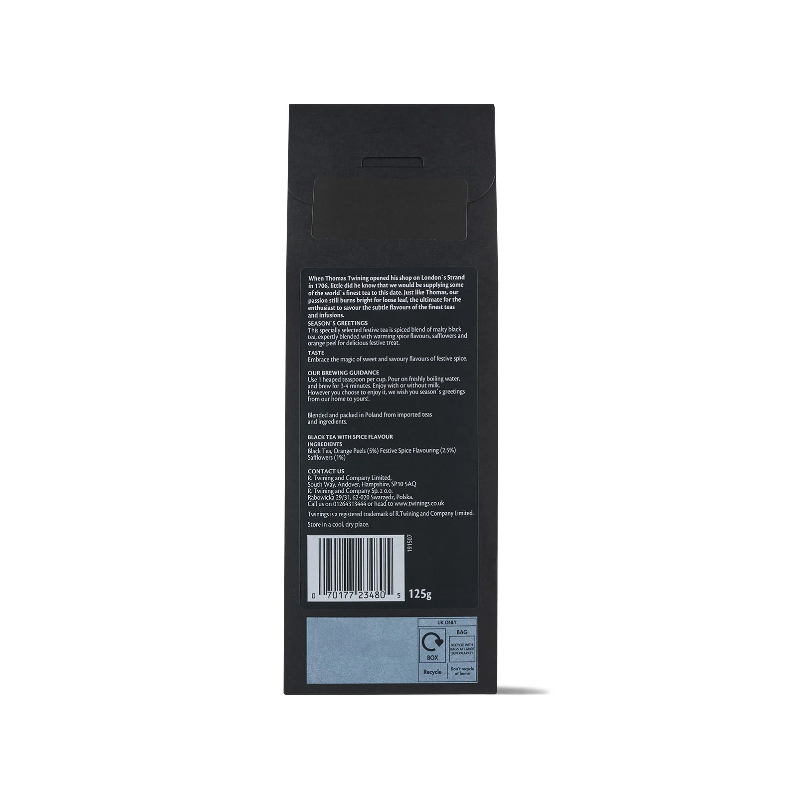 Season's Greetings Christmas Tea - 125g Loose Leaf Tea - Image 3
