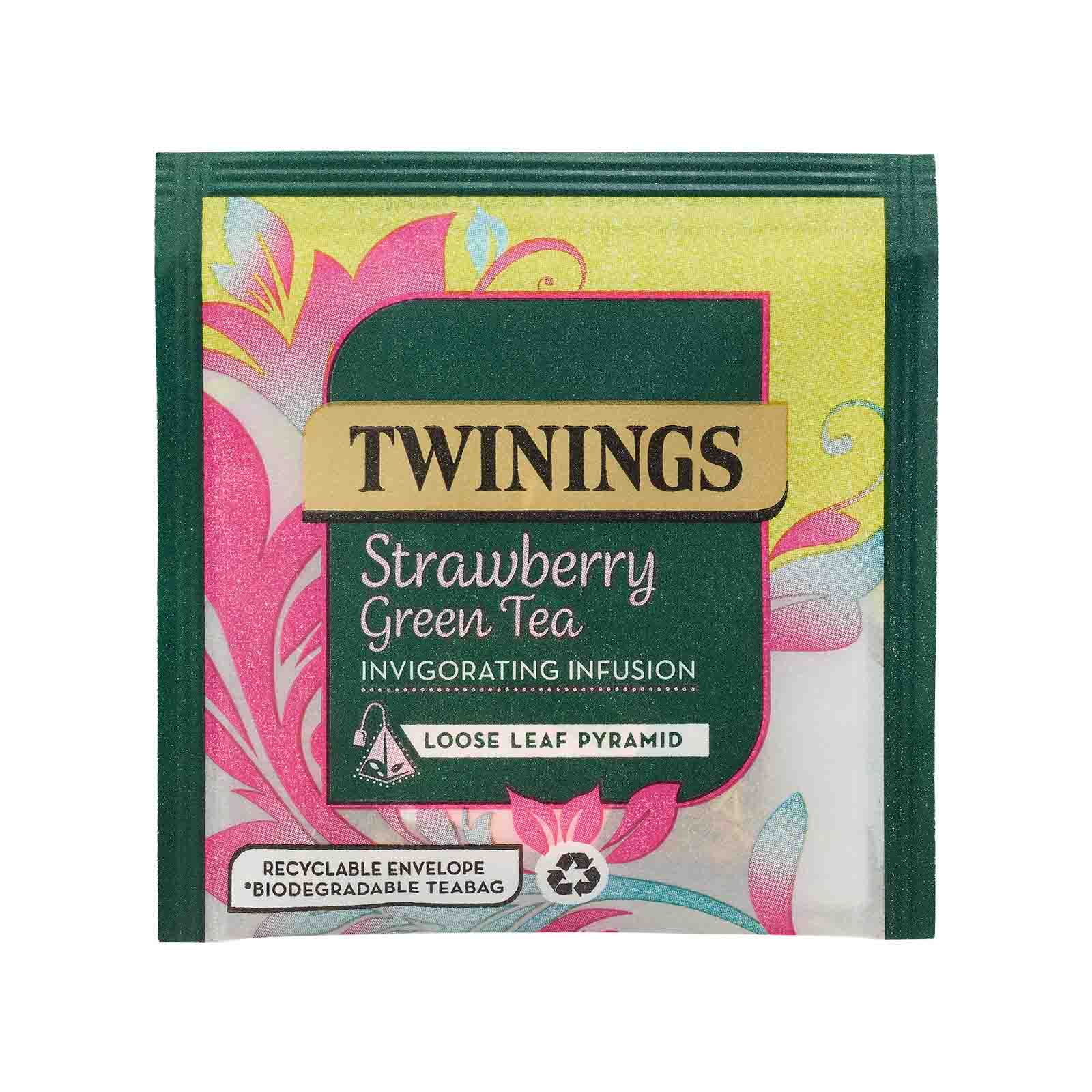 Strawberry Green Tea - 15 Pyramid Bags (Individually Wrapped) - Image 5
