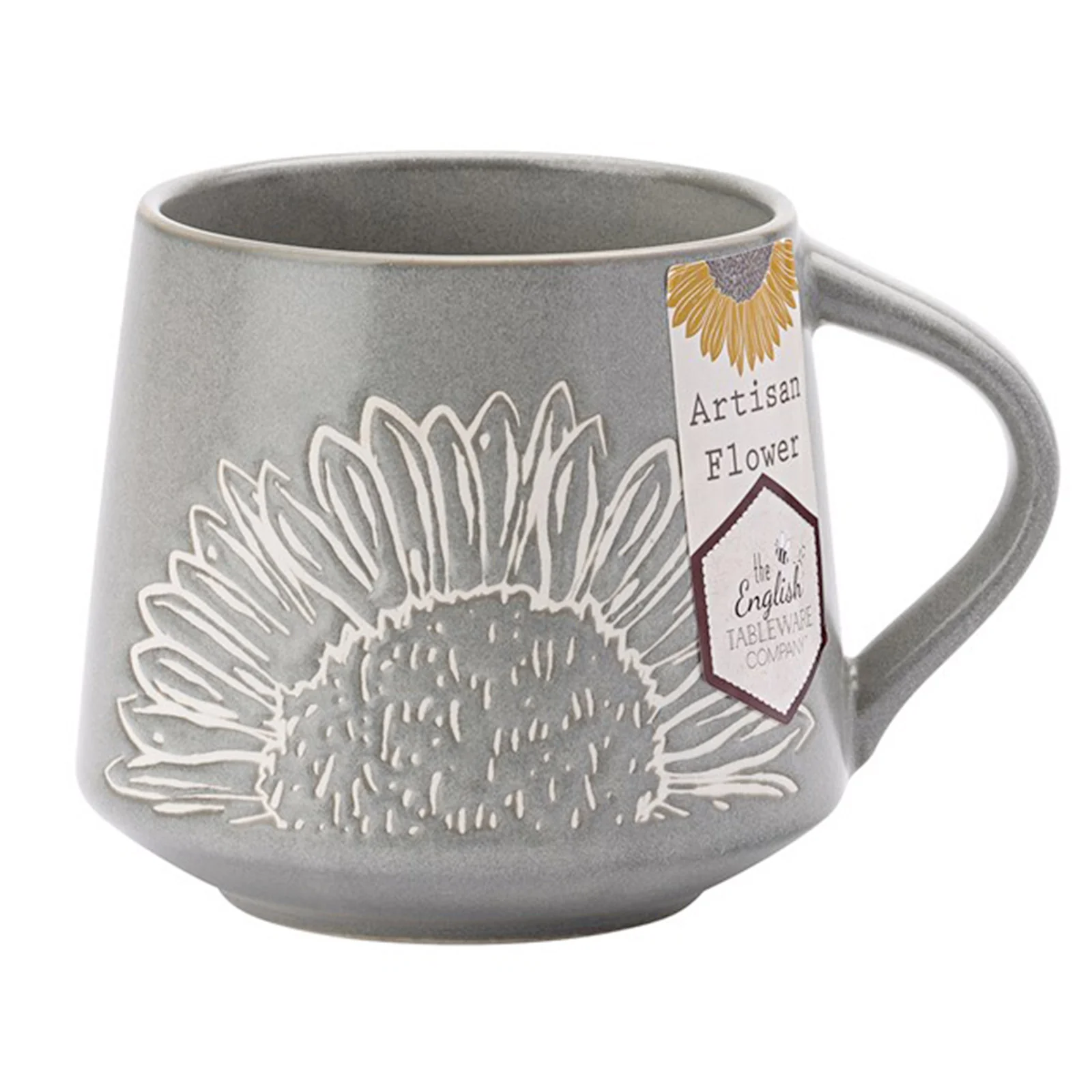 The English Tableware Company Artisan Flower Mug - Grey - Image 2