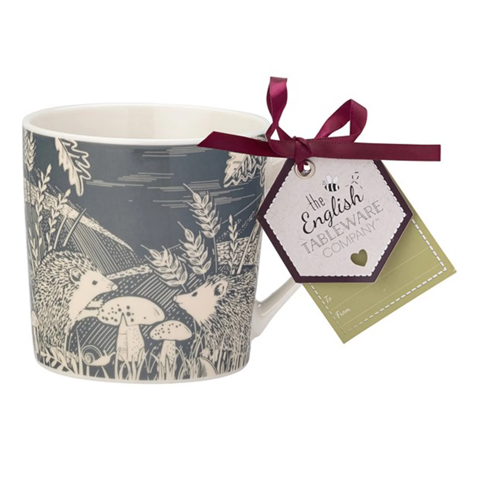 The English Tableware Company Artisan Hedgehog Mug - Grey - Image 2