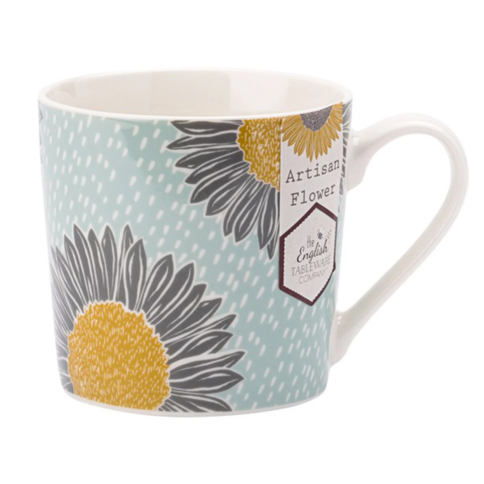 The English Tableware Company Artisan Yellow Flower Mug - Blue - Image 2