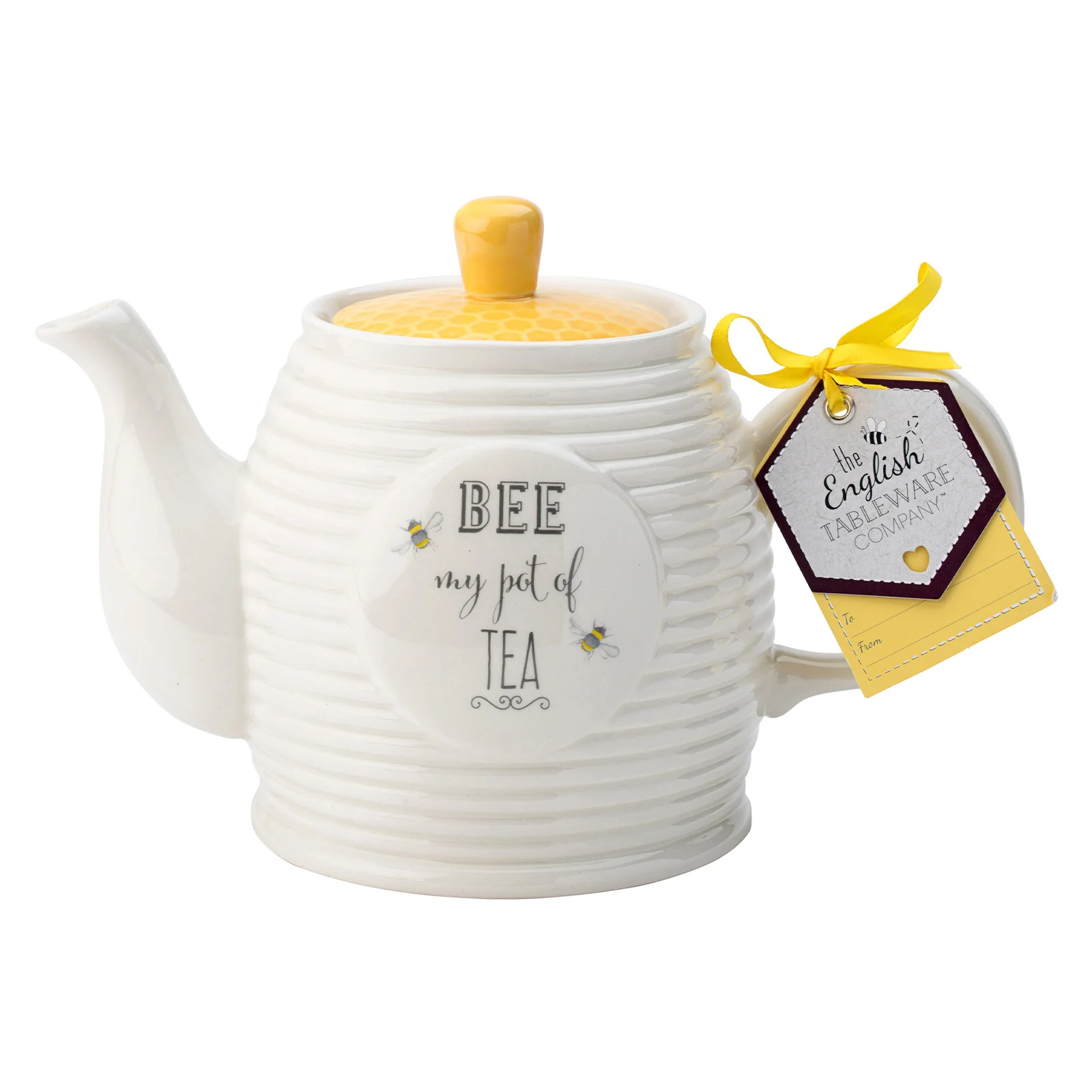 The English Tableware Company Bee Happy Teapot - White - Image 2