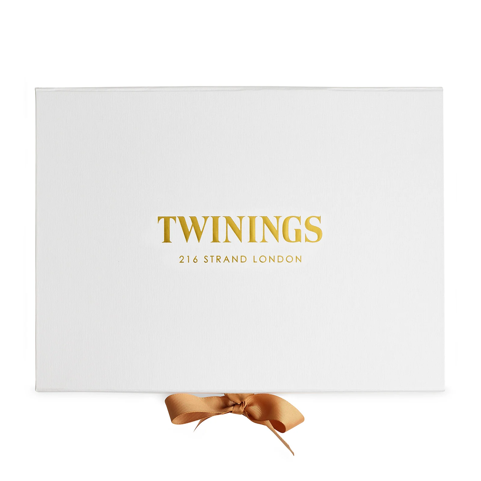 Twinings Large White Gift Box with Gold Ribbon - Empty - Image 2