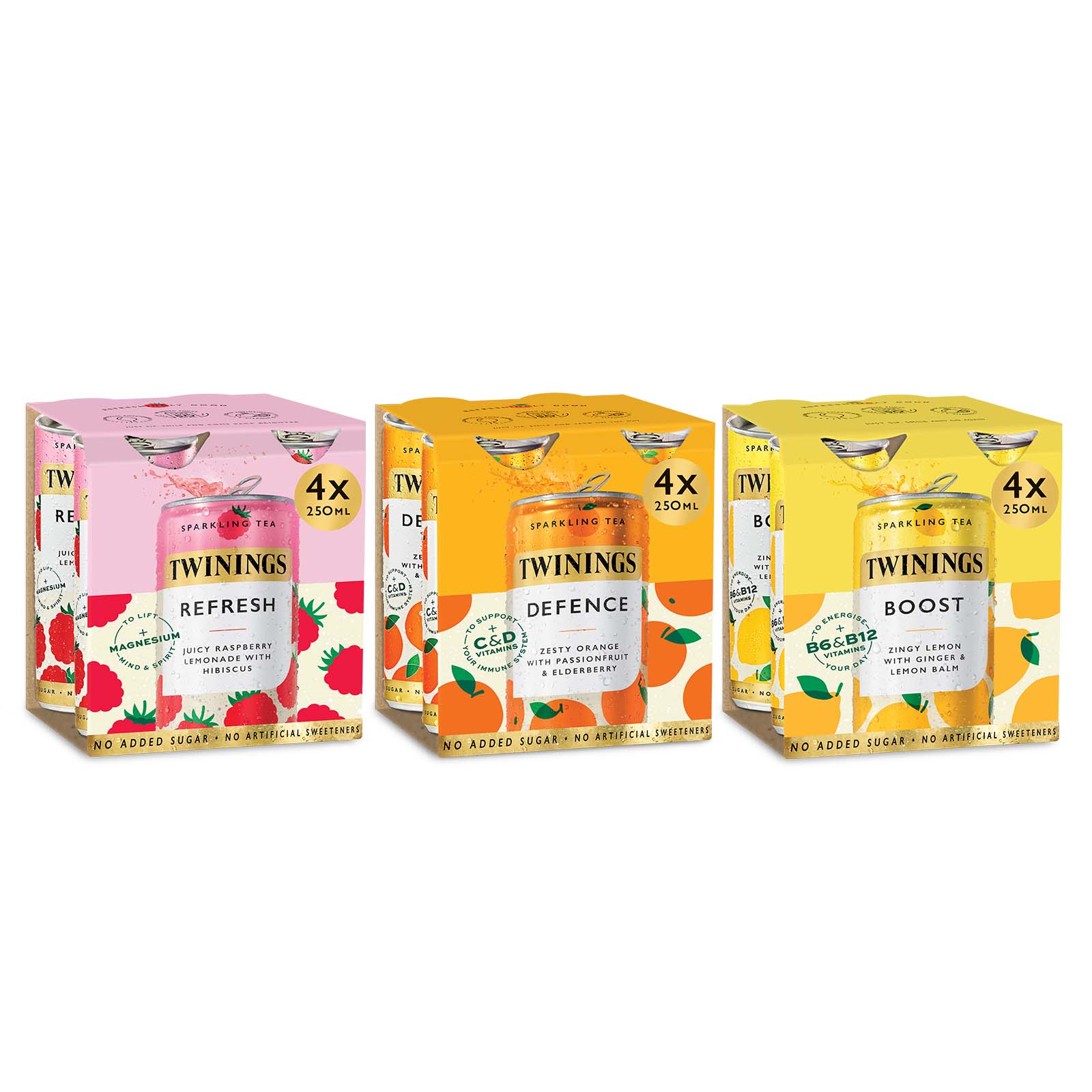 Twinings Sparkling Tea - 12 Can Selection Pack