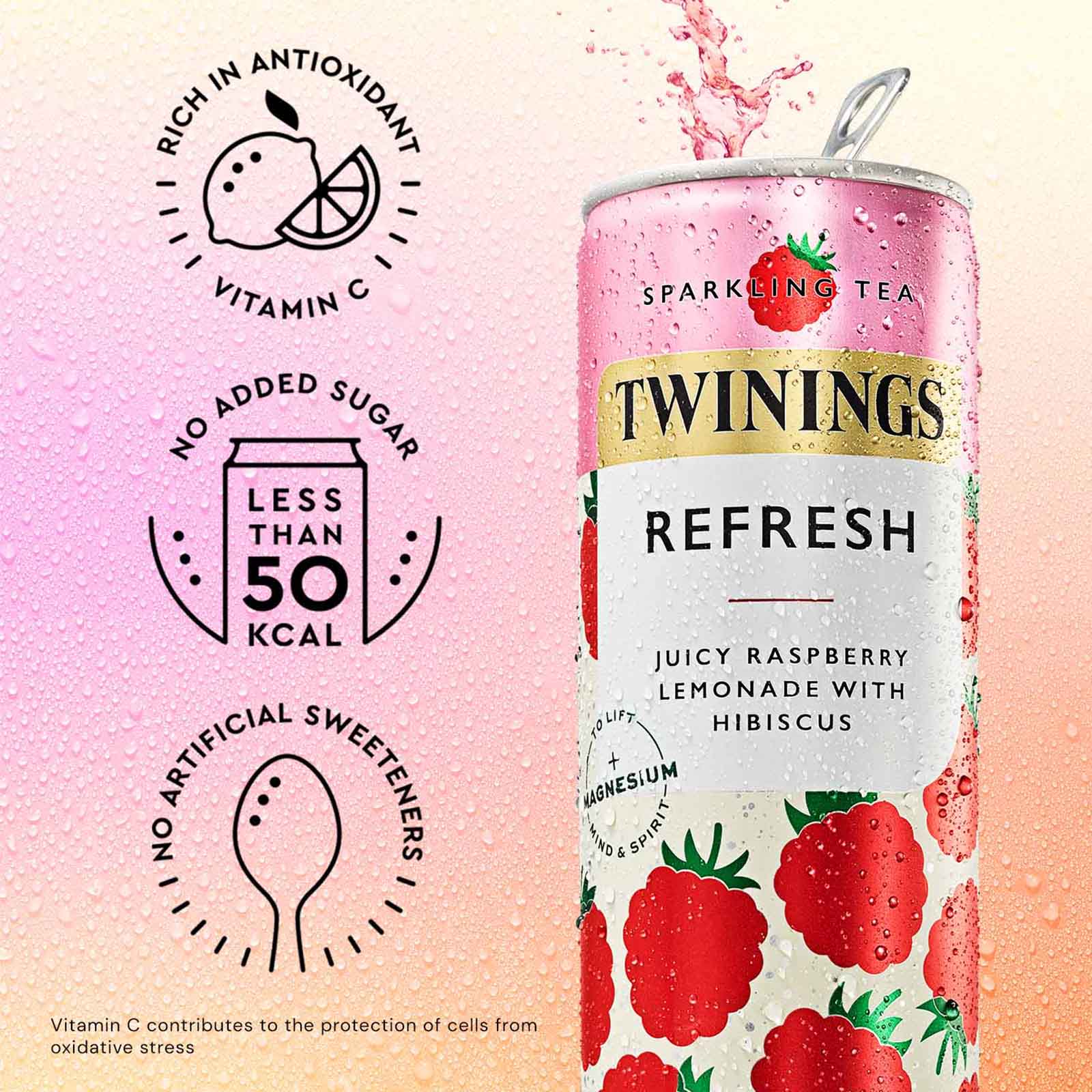 Twinings Sparkling Tea Refresh 250ml Can - Image 4